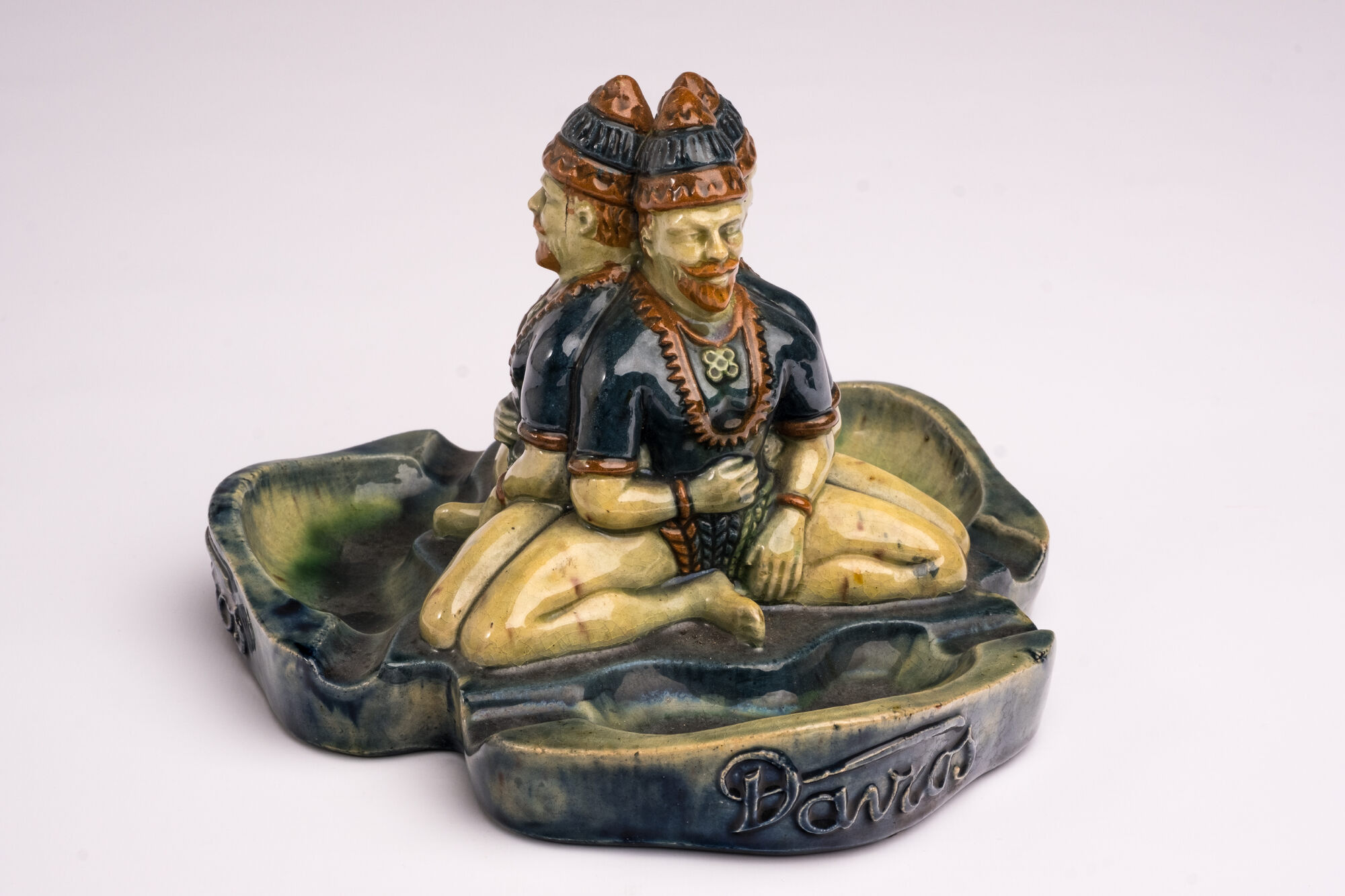 Asbak, geglazuurd aardewerk, Kortrijk, 1920-1930