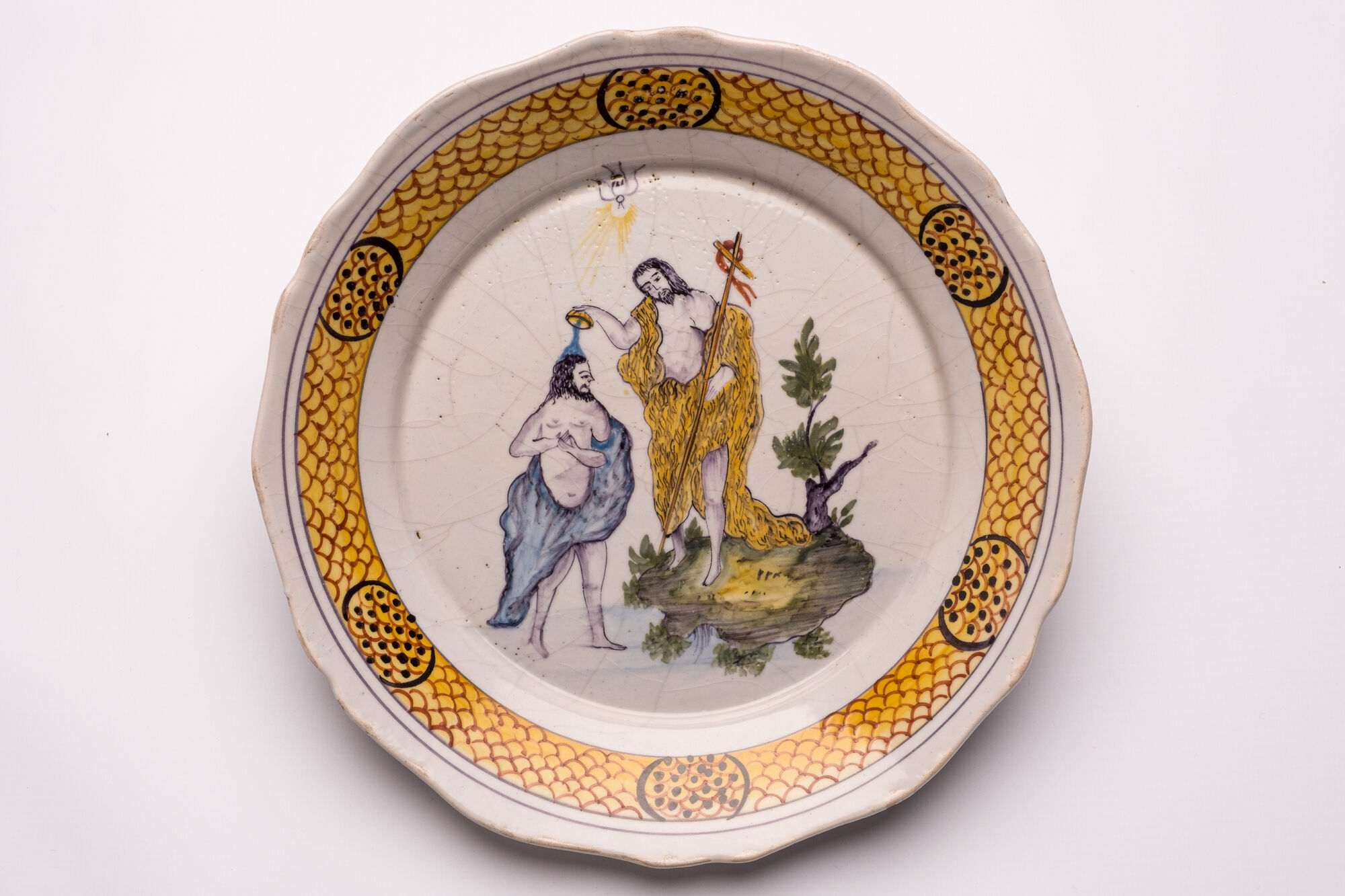 Bord, faience, Aire-sur-la-Lys (Fr), 2de helft 18de eeuw