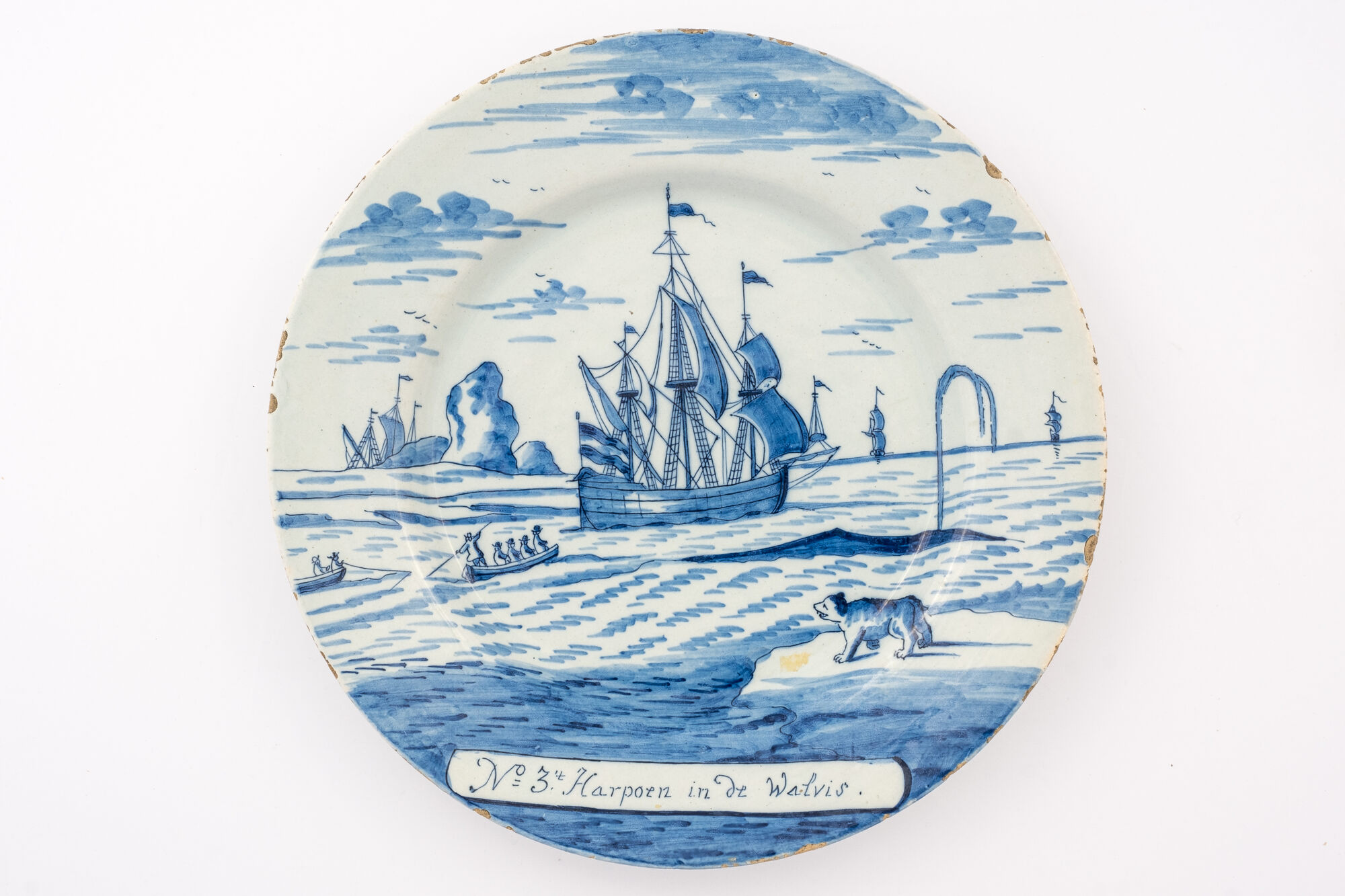 Bord, faience, Delft (NL), 18de eeuw