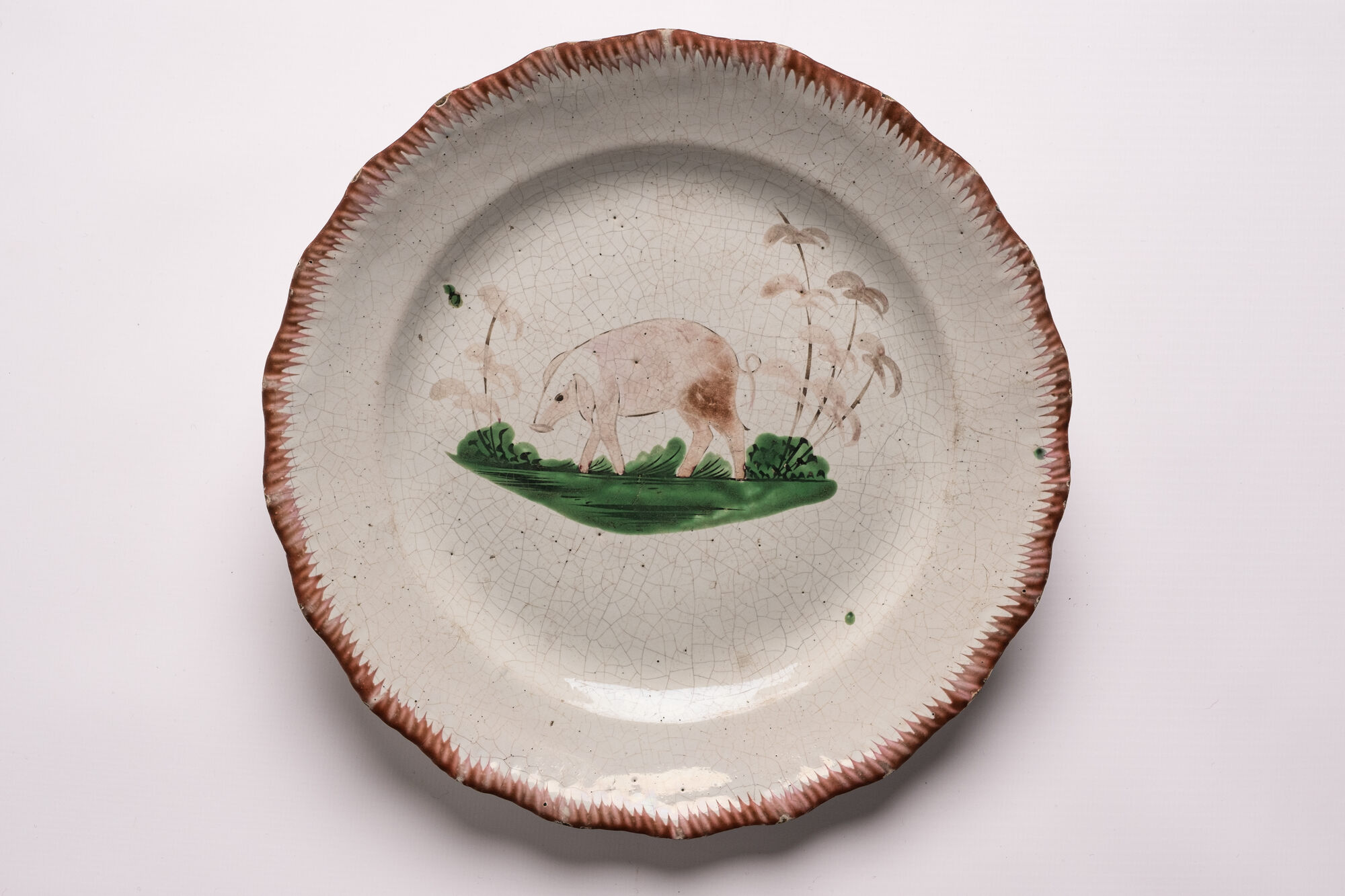 Bord, faience, Les Islettes (FR), 1ste helft 19de eeuw