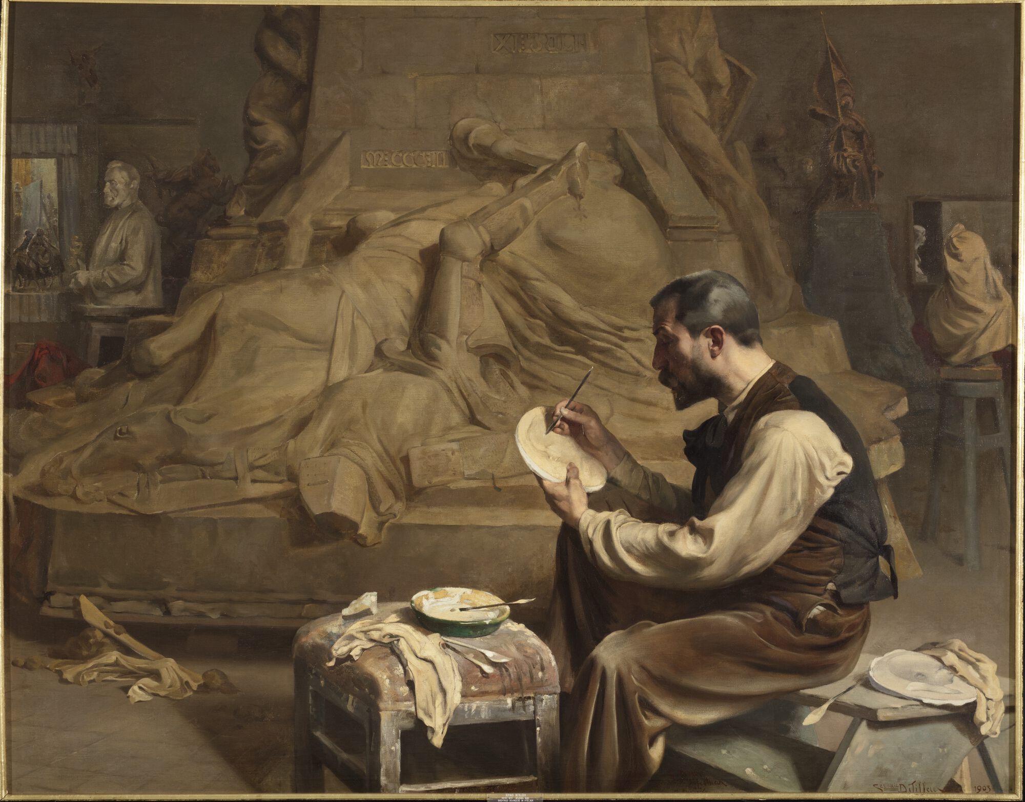 Godfried Devreese in zijn atelier