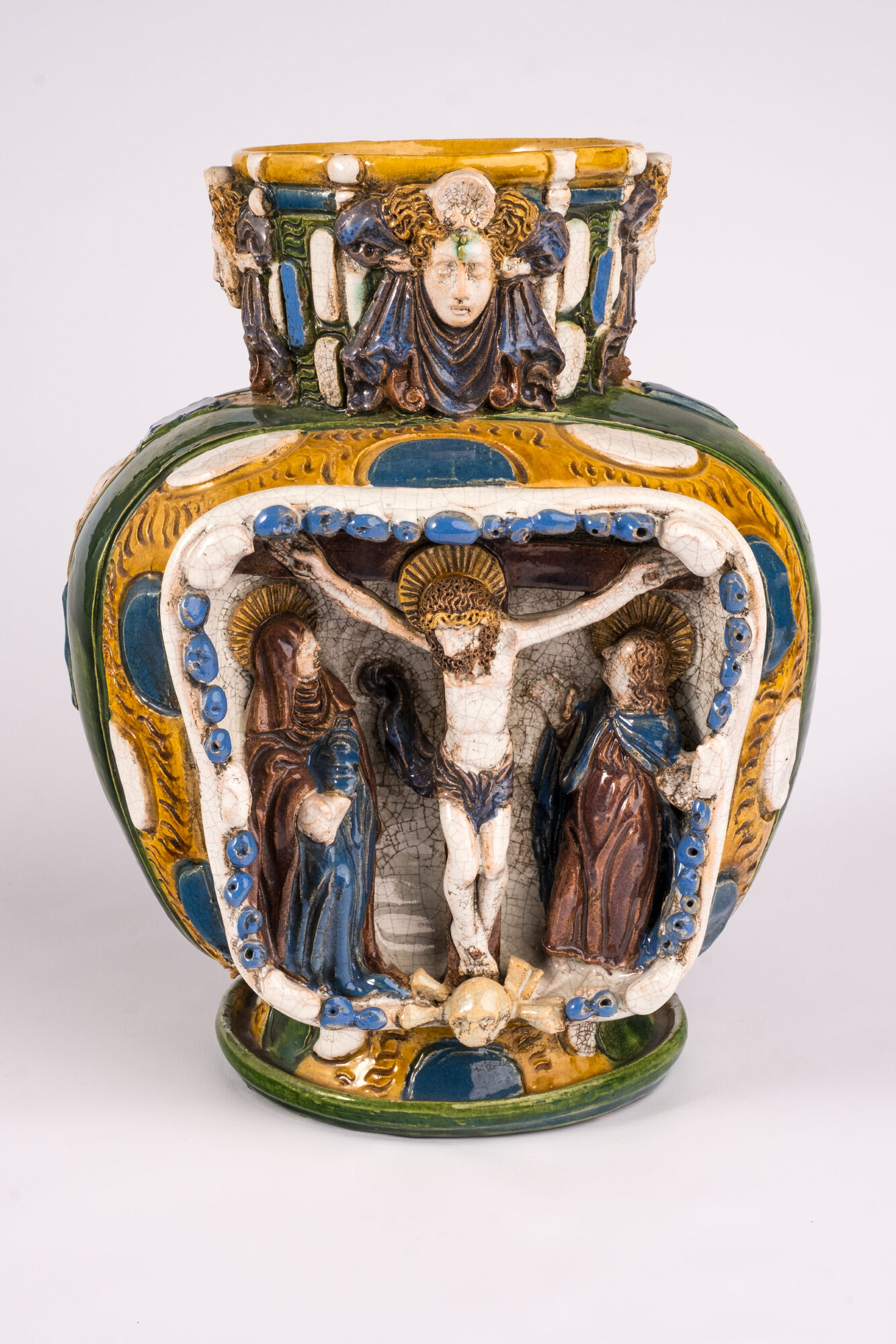 Kruik, geglazuurd aardewerk, Nurenberg (D), 16de eeuw