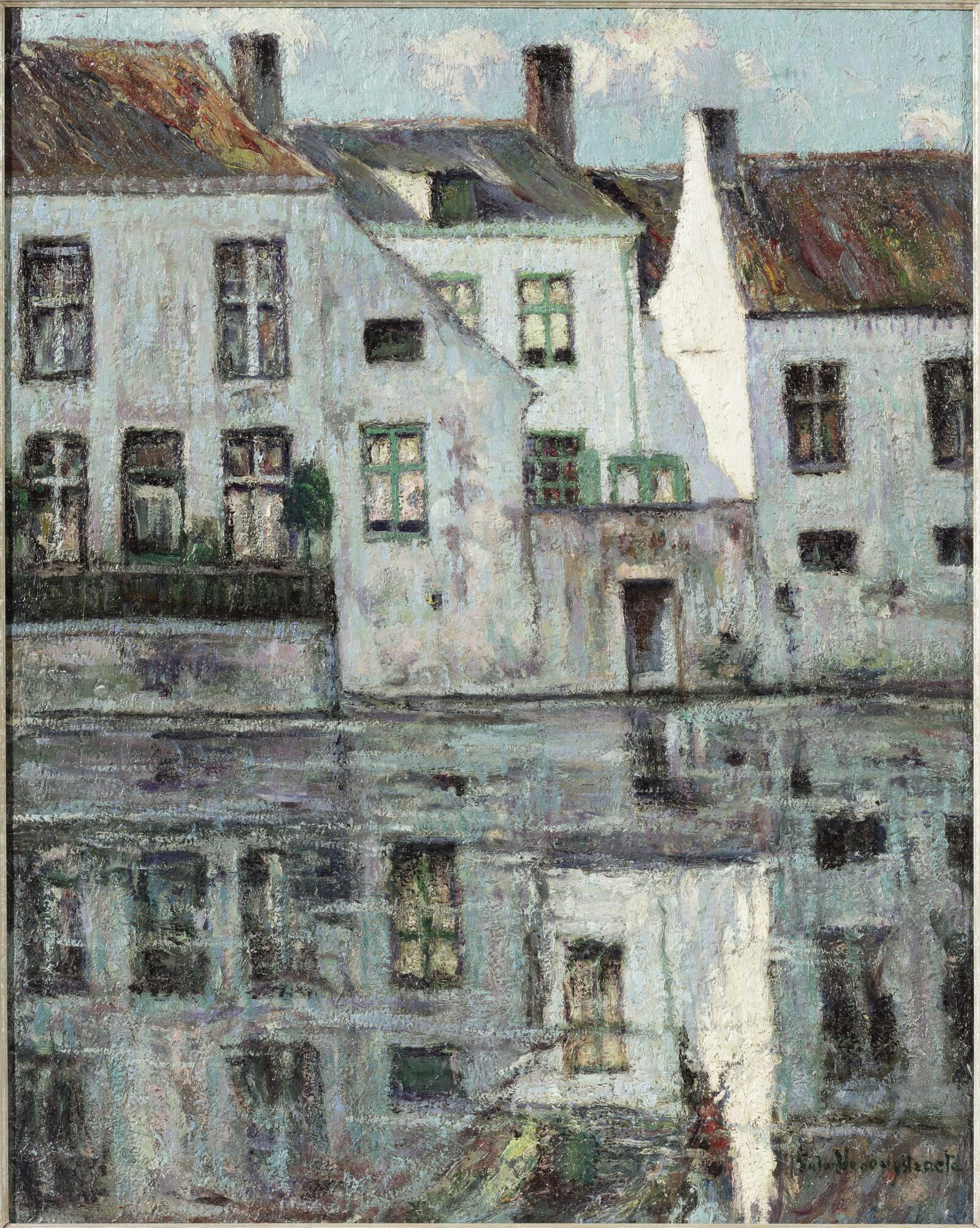 Oude gevels aan de Leie