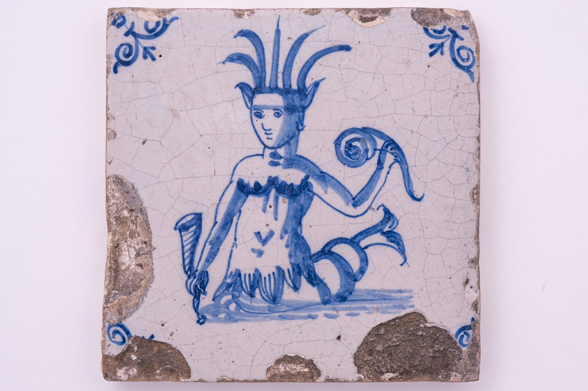 Tegel, faience, Nederland, 17de eeuw