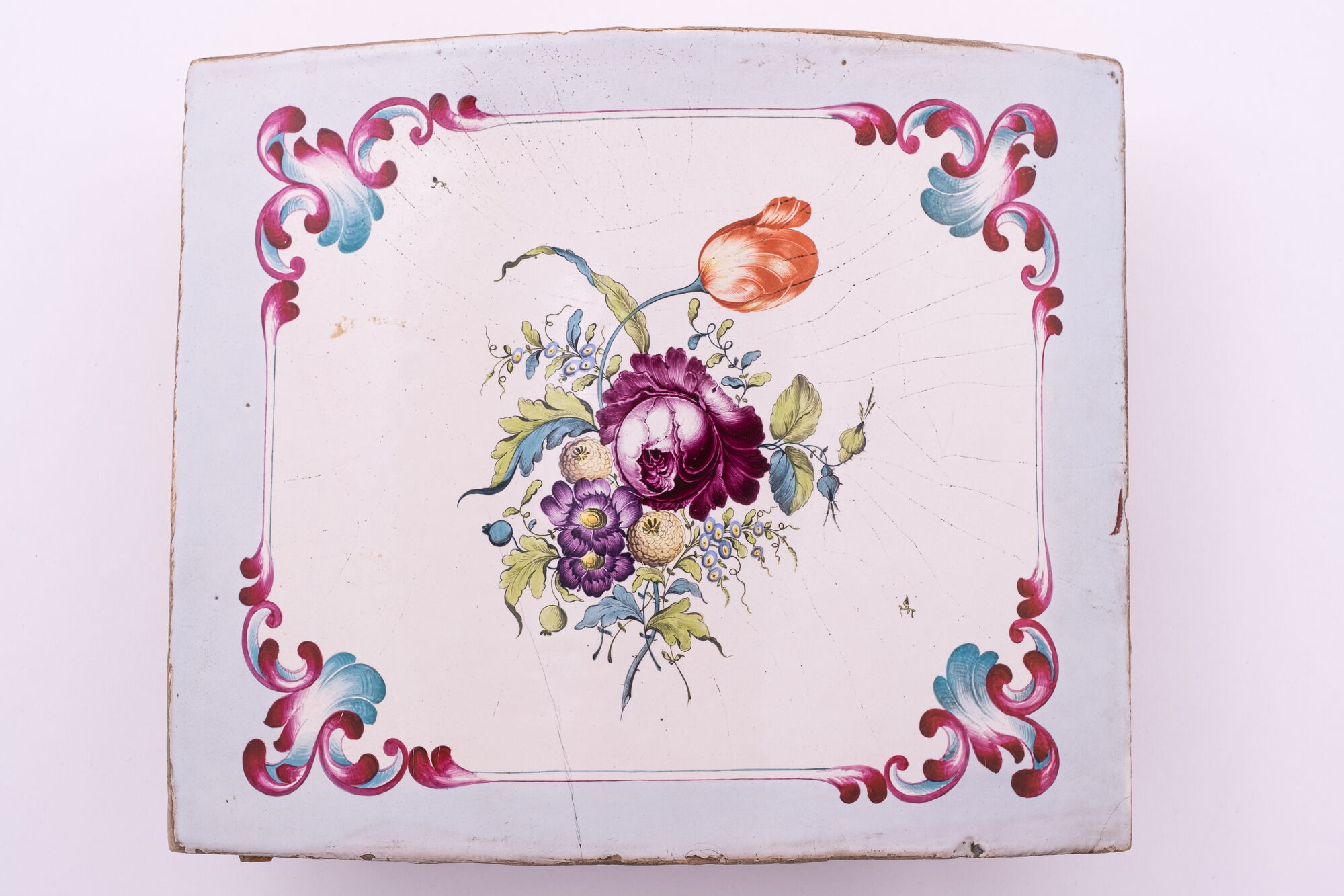 Kacheltegel, faience, Niderviller (Fr.), einde 18de eeuw