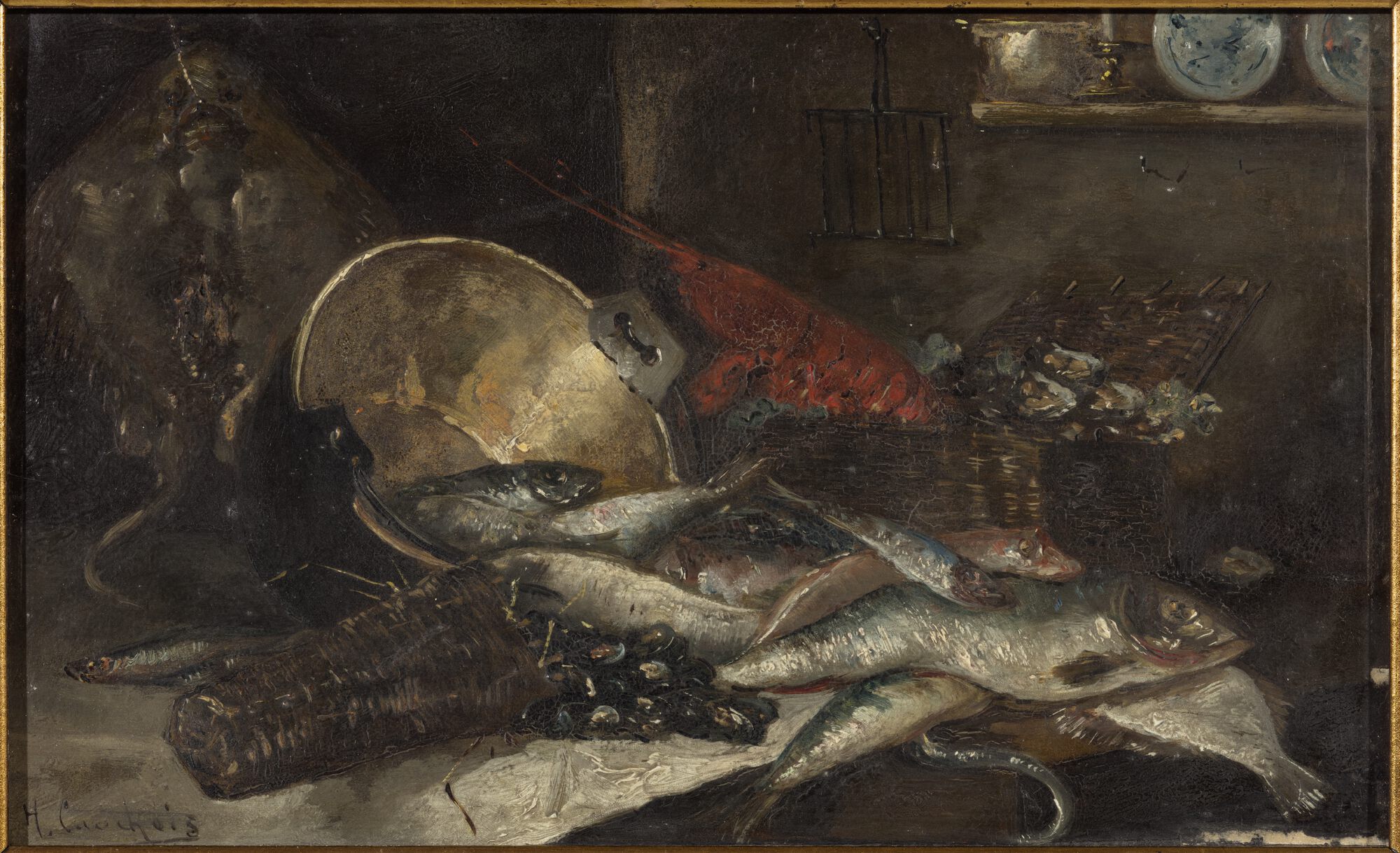 Stilleven met vis, 19de eeuw