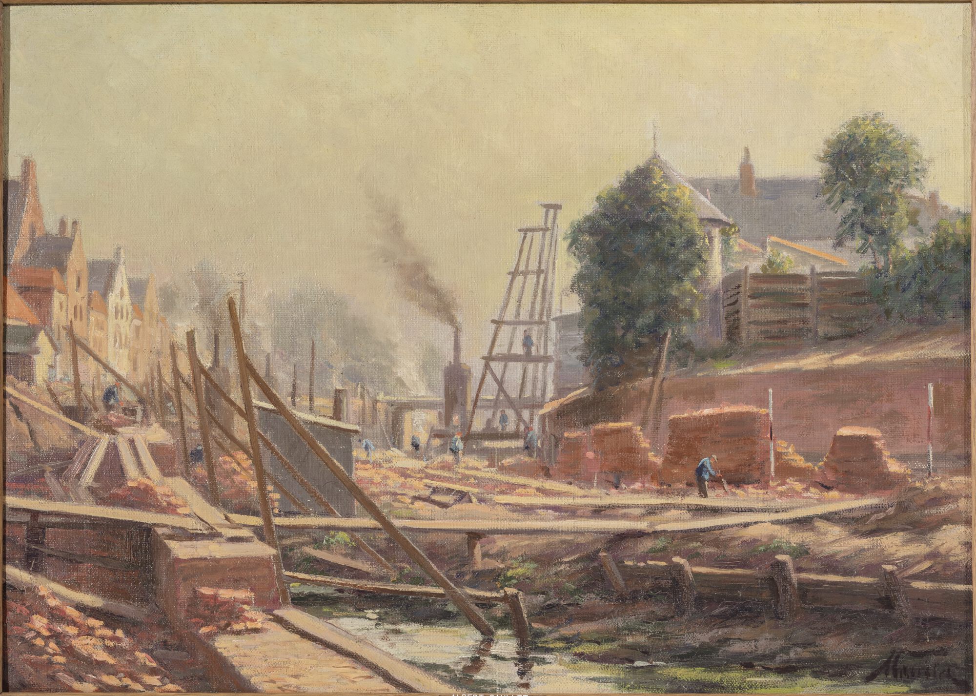 Verbredingswerken aan de kleine Leie in Kortrijk