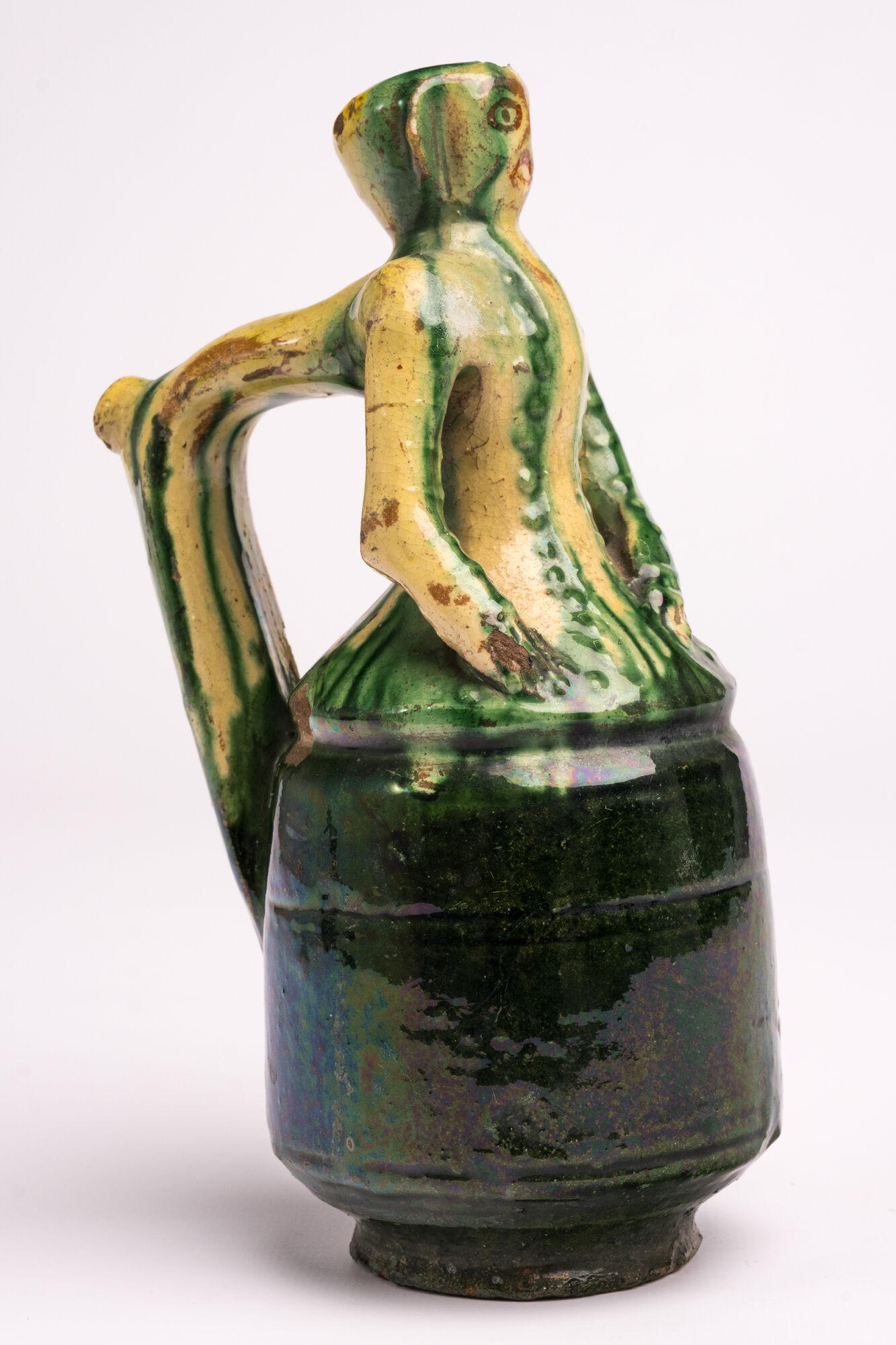 Antropomorfe kan in faience, Frankrijk, 18de eeuw