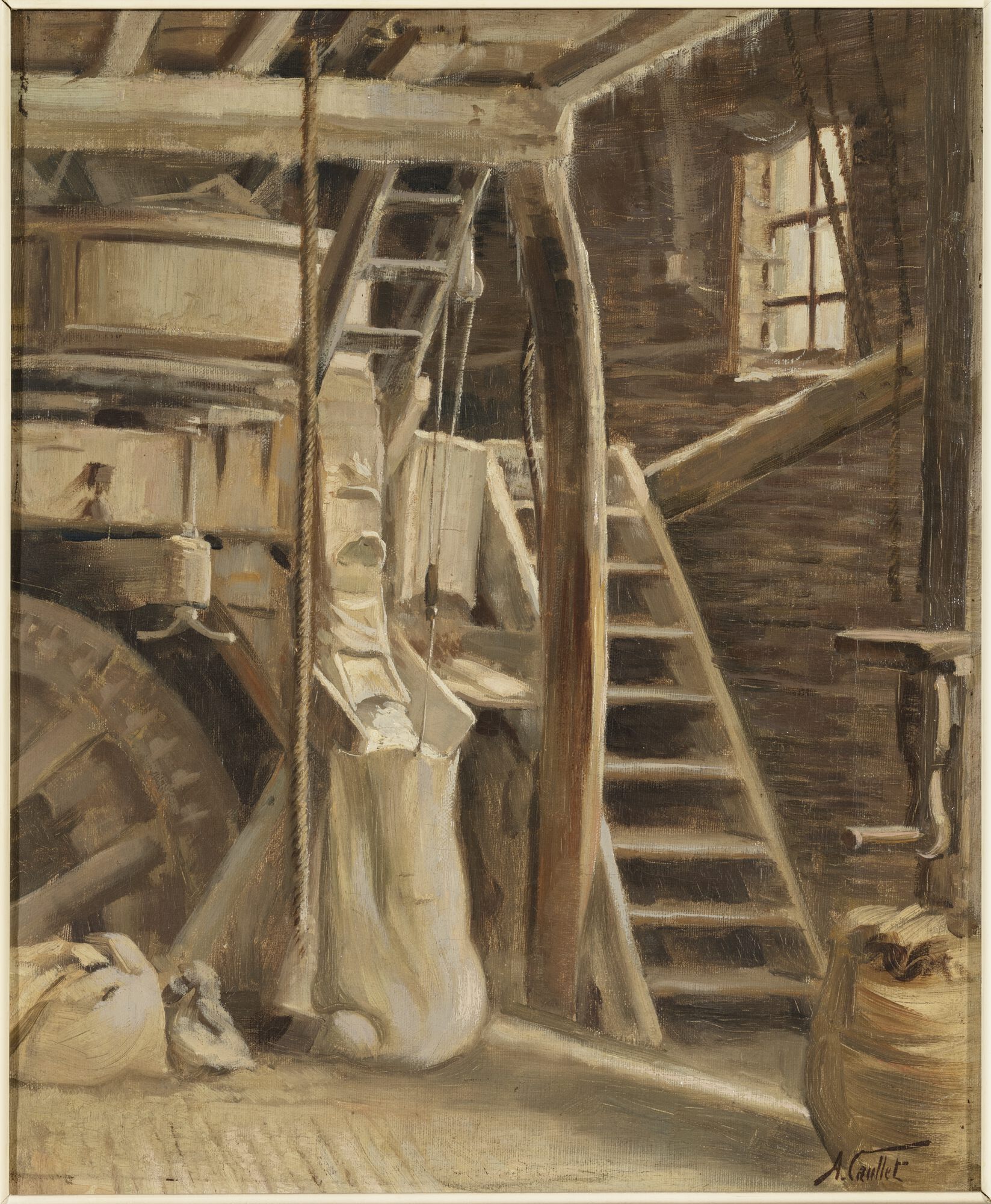 Binnenzicht van Heule Watermolen