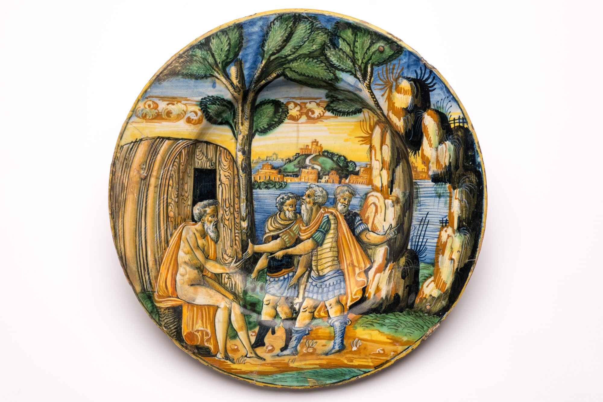 Bord, faience, Urbino (It.), ca. 1530