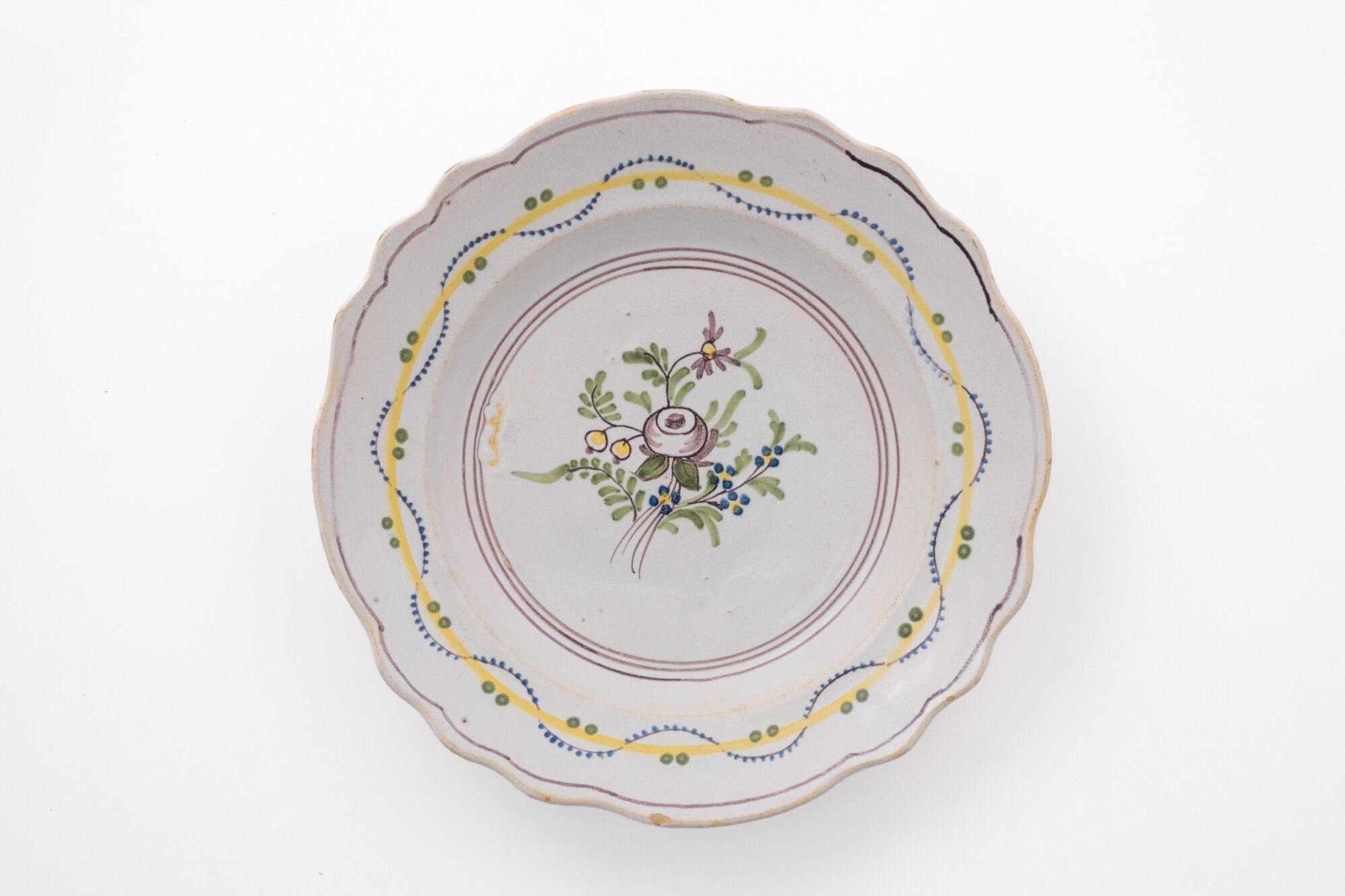 Bord, faience, Van Beveren, Kortrijk, ca. 1785