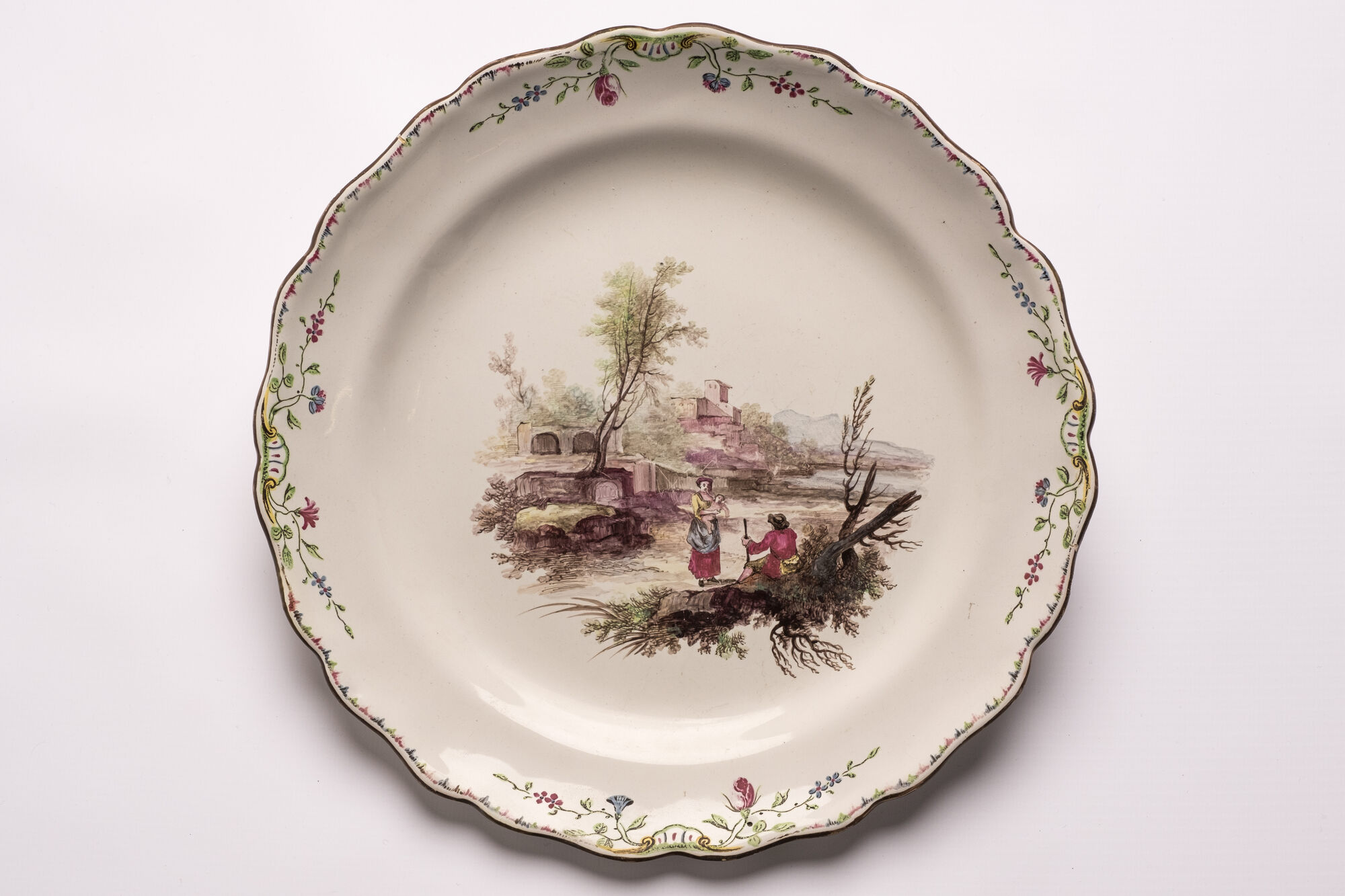 Bord, faience, Veuve Perrin, Marseille (FR), tweede helft 18de eeuw