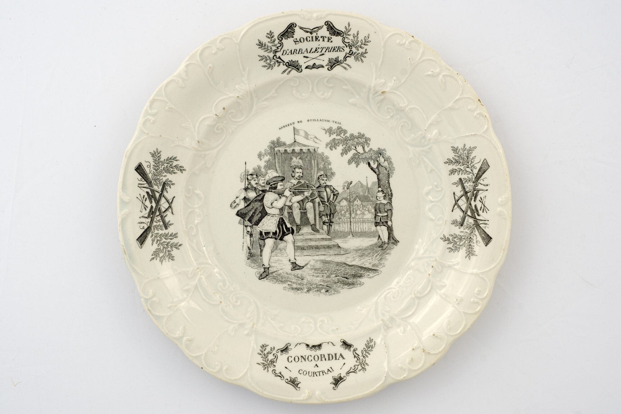Bord, steengoed, Onnaing, 2de helft 19de eeuw