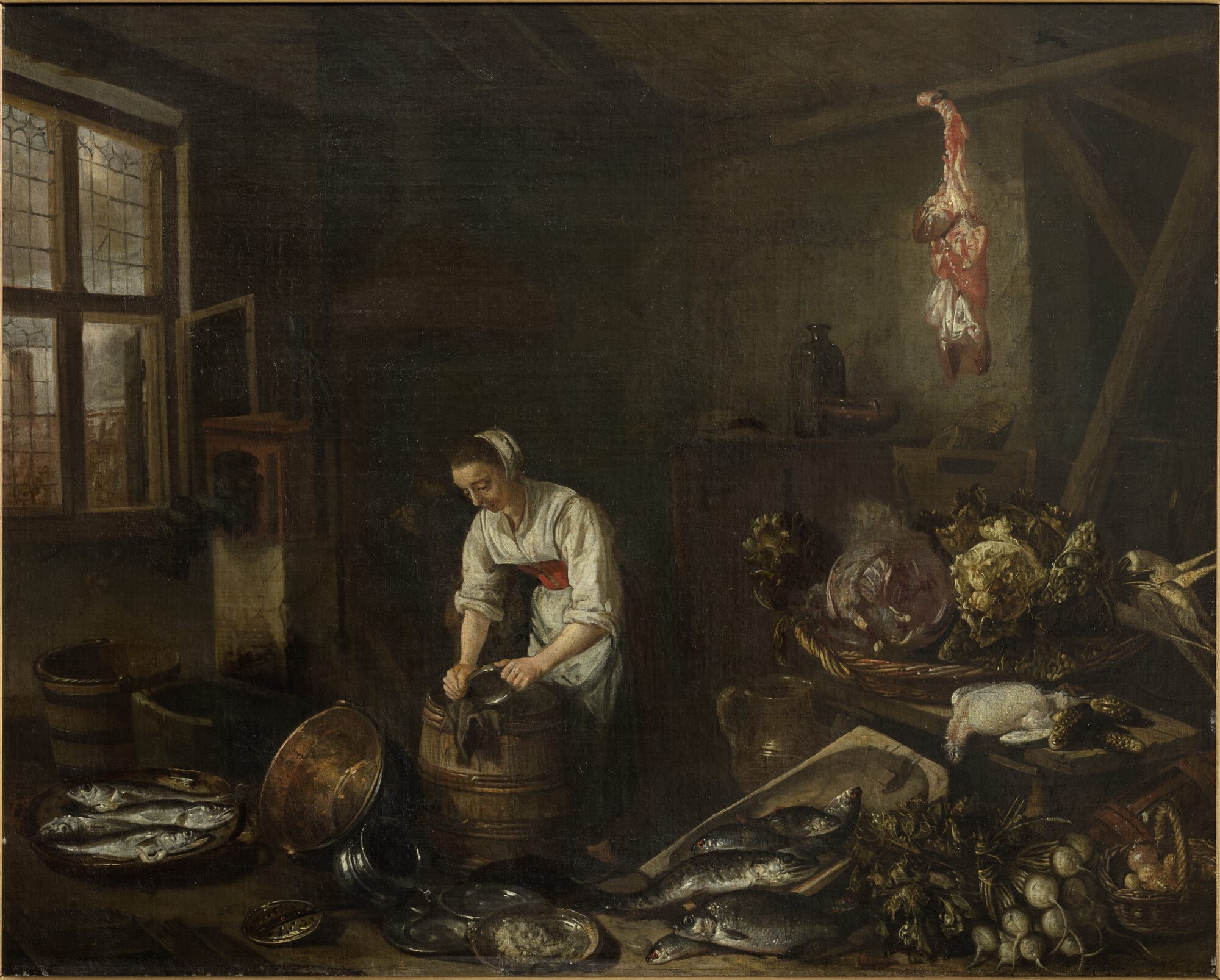 De pottenschuurster, 17de eeuw