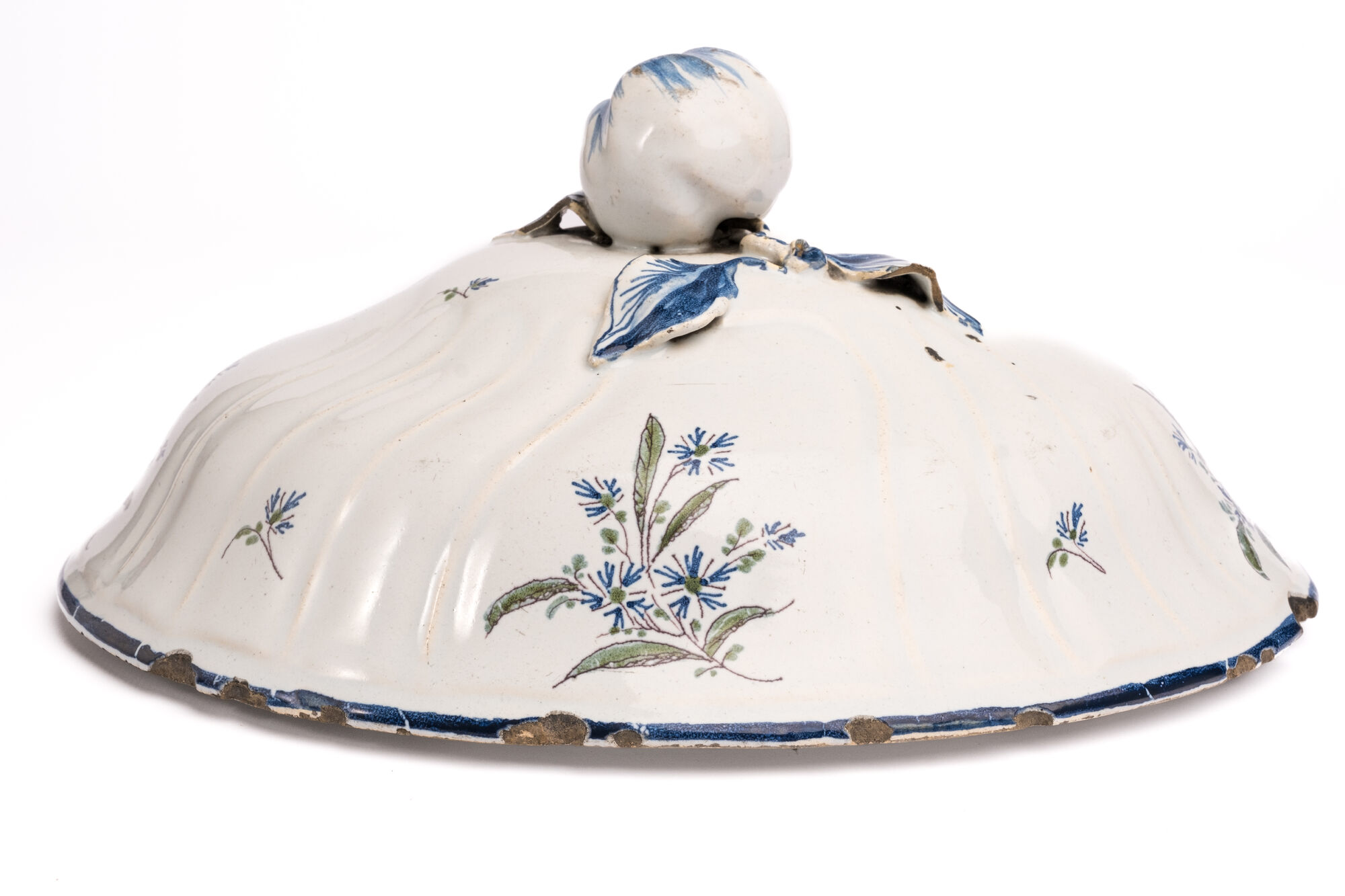 Deksel van terrine, Faience, Kortrijk, Van Beveren, ca. 1785