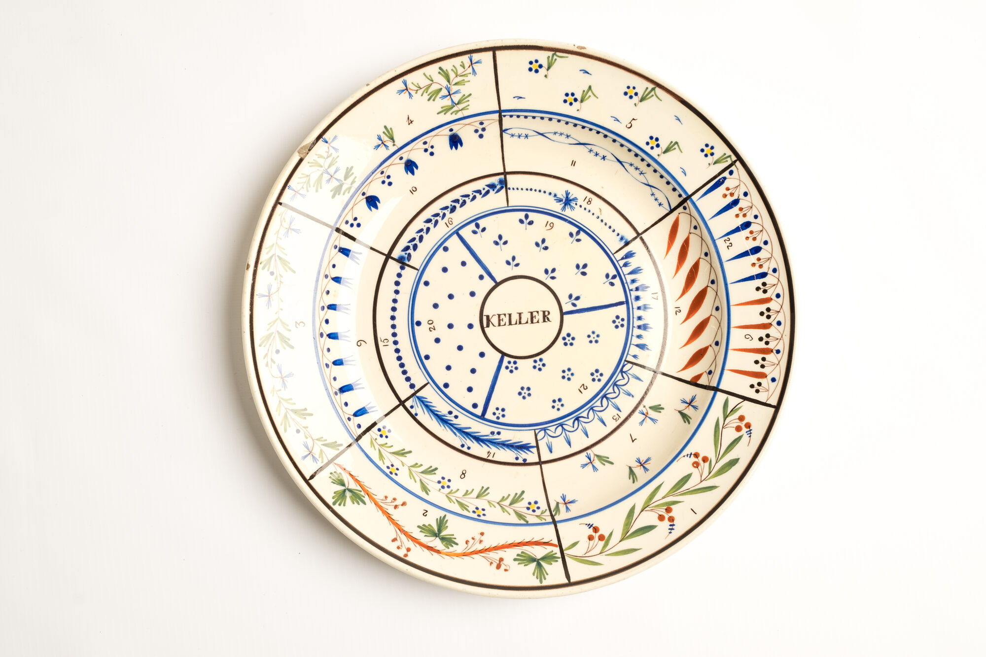 Demonstratie van 21 versiertechnieken, Steengoed, Lunéville (FR), ca. 1830