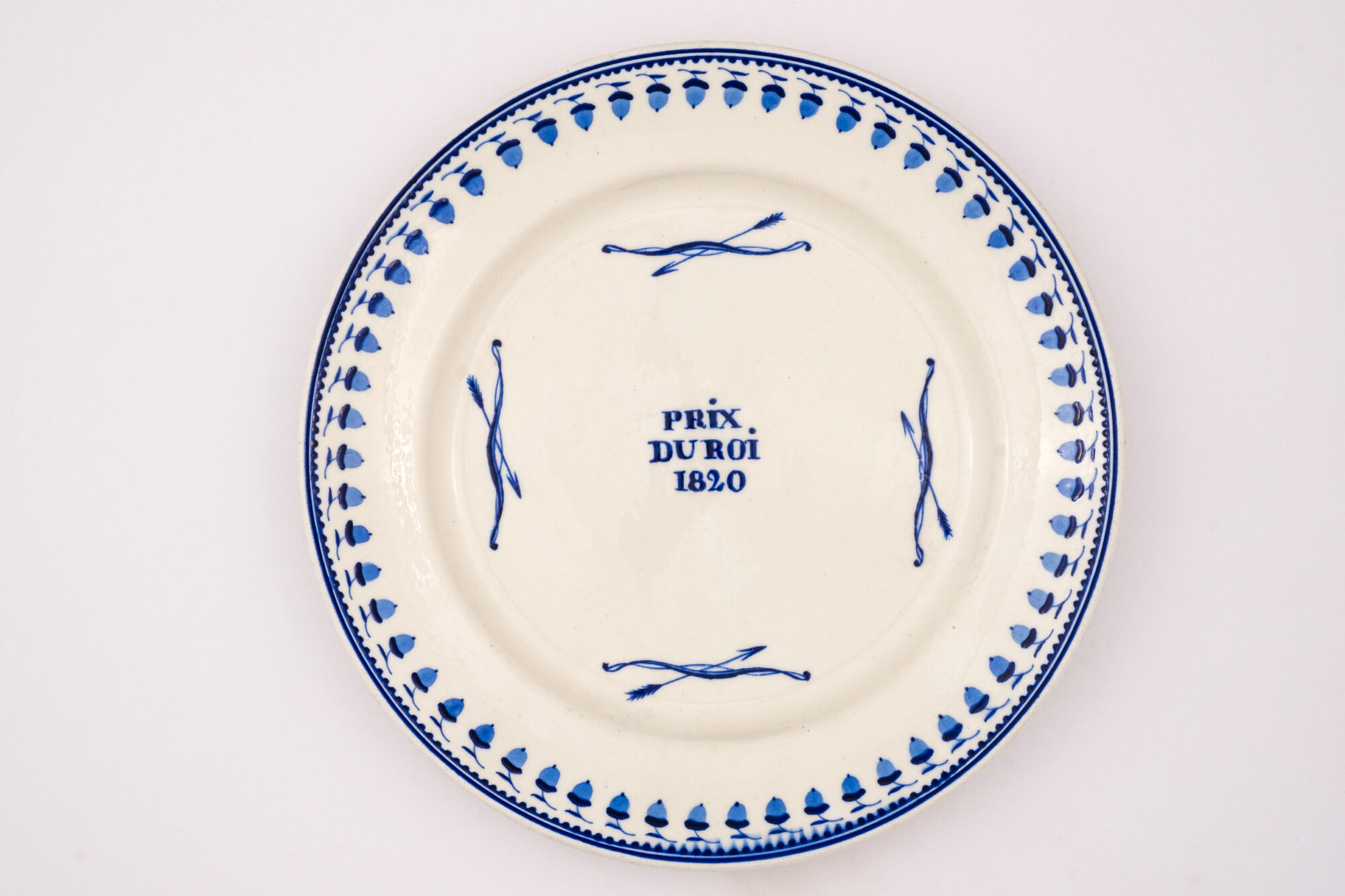 Diep bord, zacht porselein, Prix du Roi 1820, Doornik, 1820