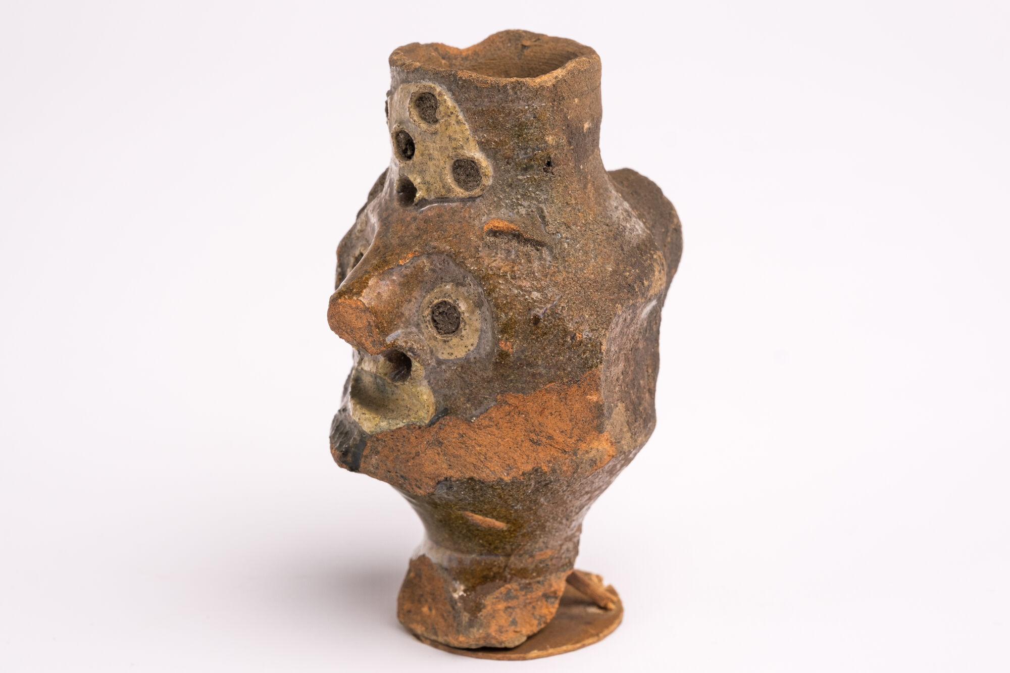 Fluit, geglazuurd aardewerk, Vlaanderen, 15de eeuw