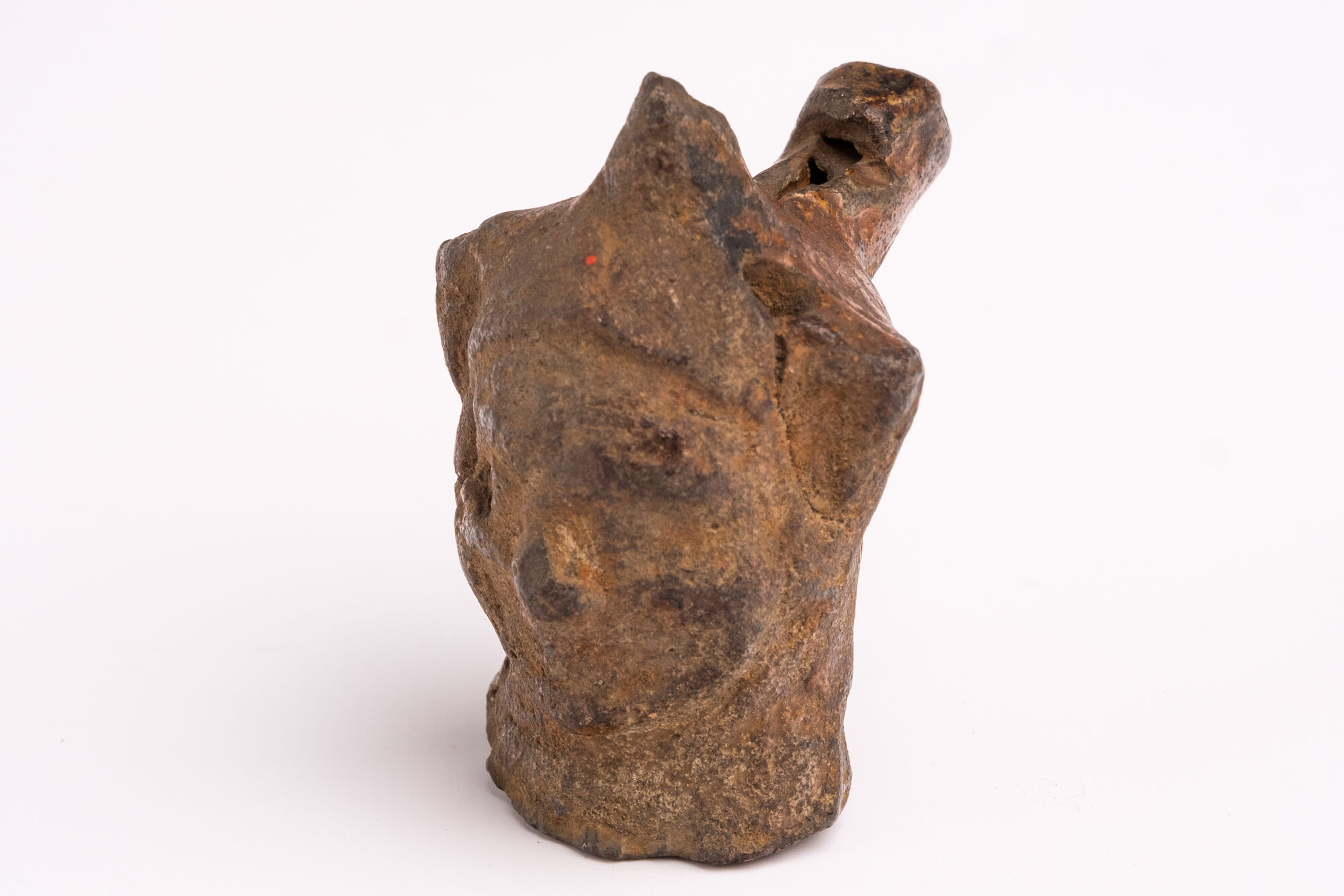 Fluit, geglazuurd aardewerk, Vlaanderen, 15de eeuw.