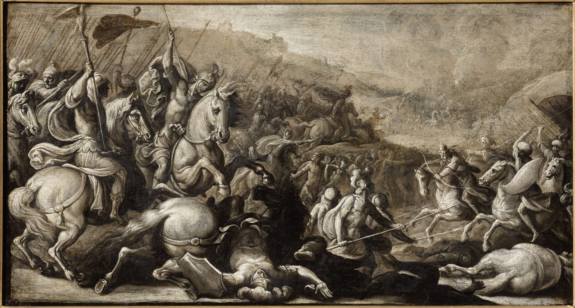 Gevecht tussen Romeinse en Carthaagse ruiterij, 17de/18de eeuw