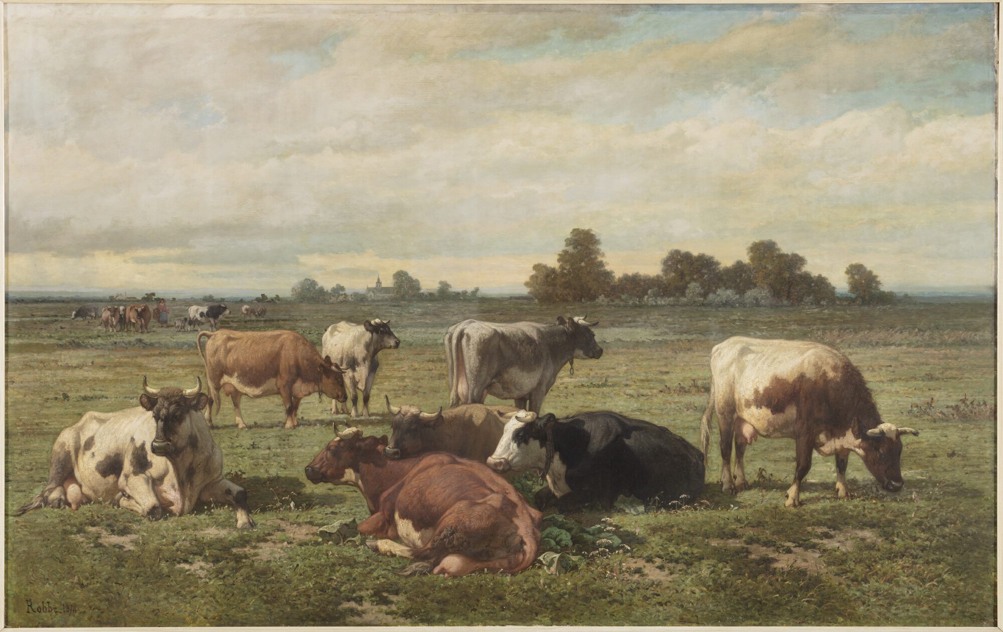 Koeien op het weiland