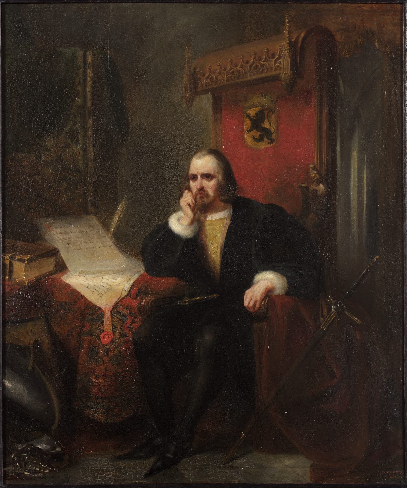 Lodewijk van Male in Rijsel na zijn vlucht uit Brugge, 1841