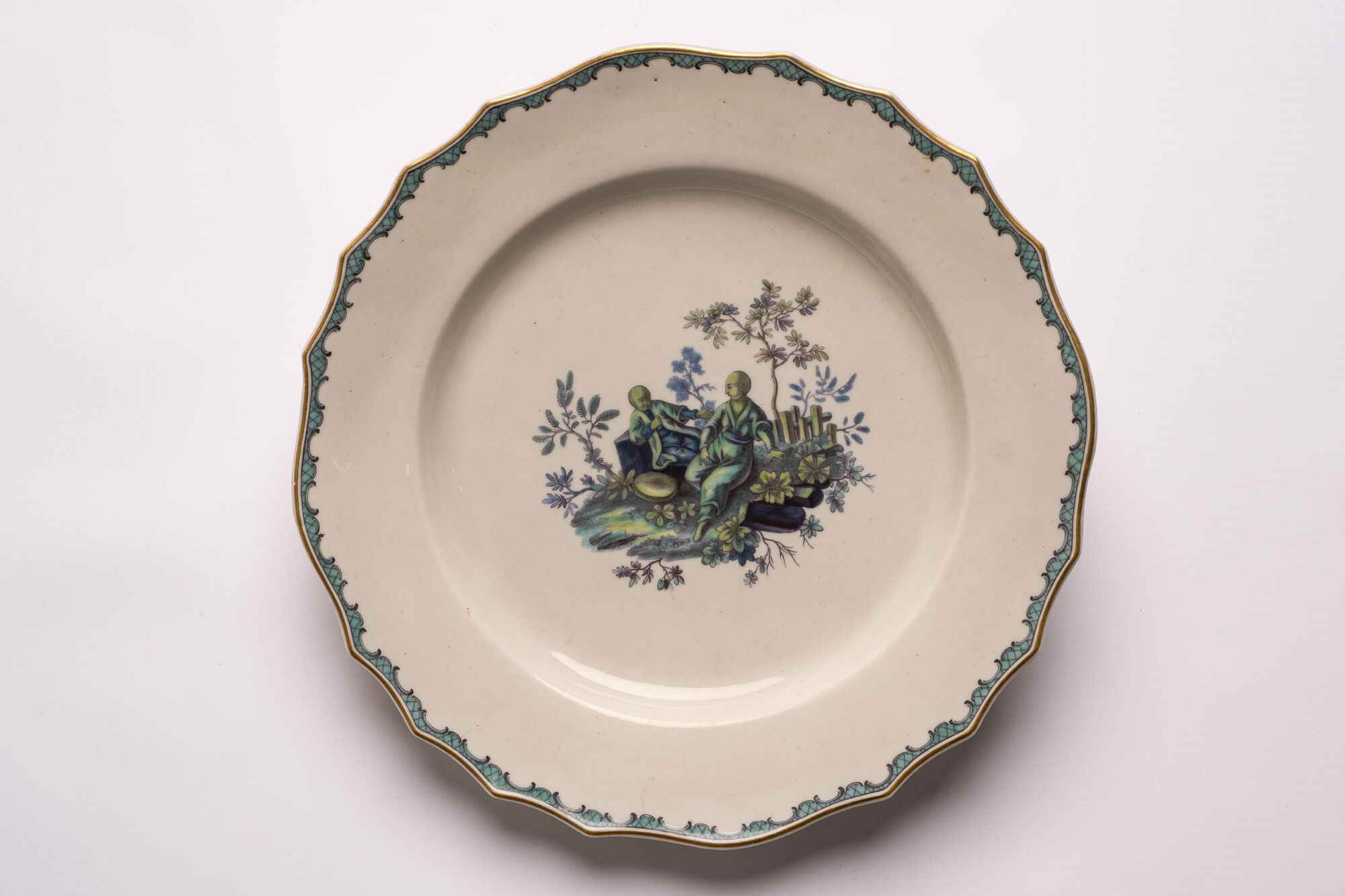 Plat bord, zacht porselein, Doornik, 1775-1800