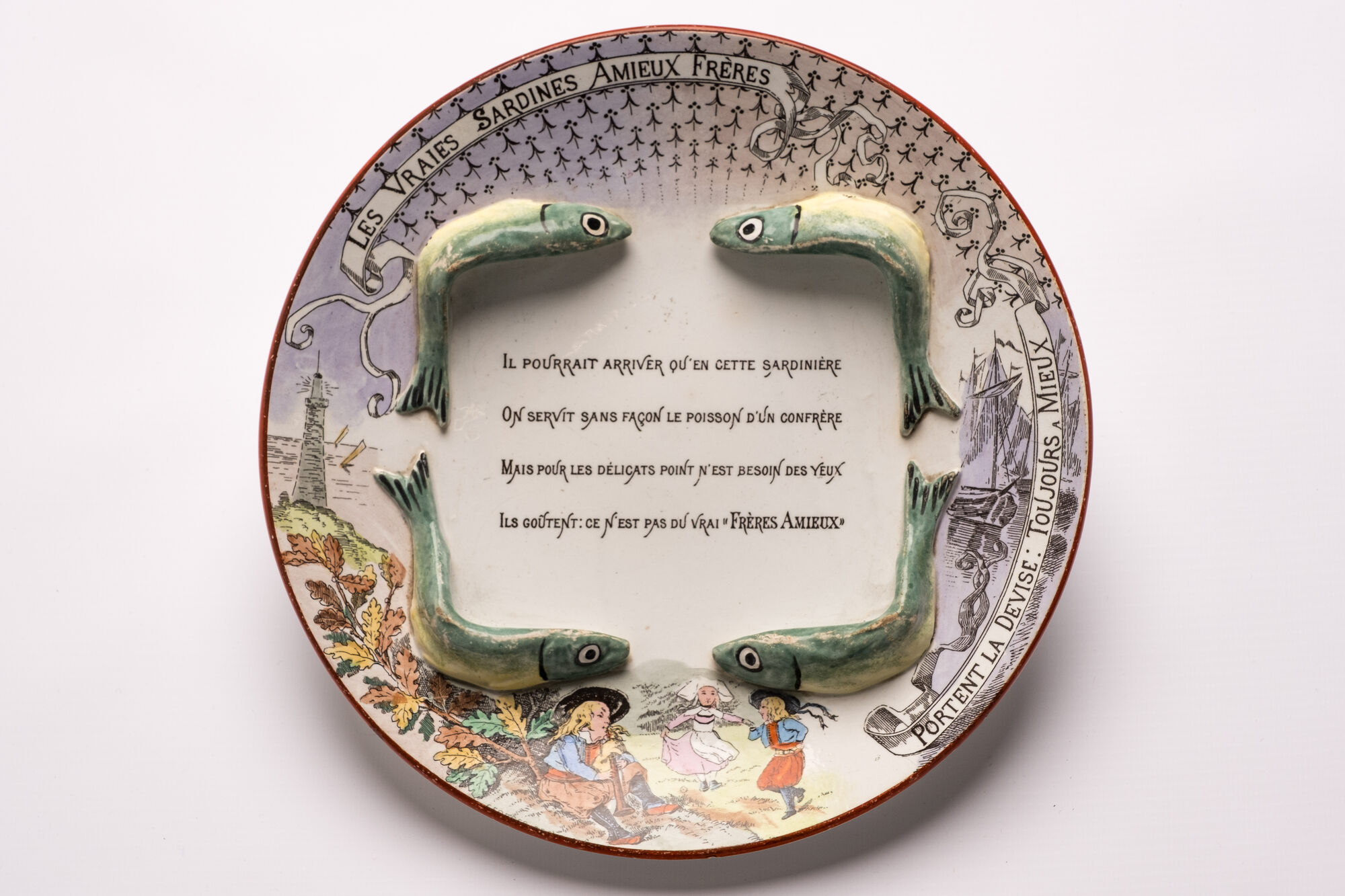 Publiciteitsbord, faience, Quimper (FR), begin 20ste eeuw