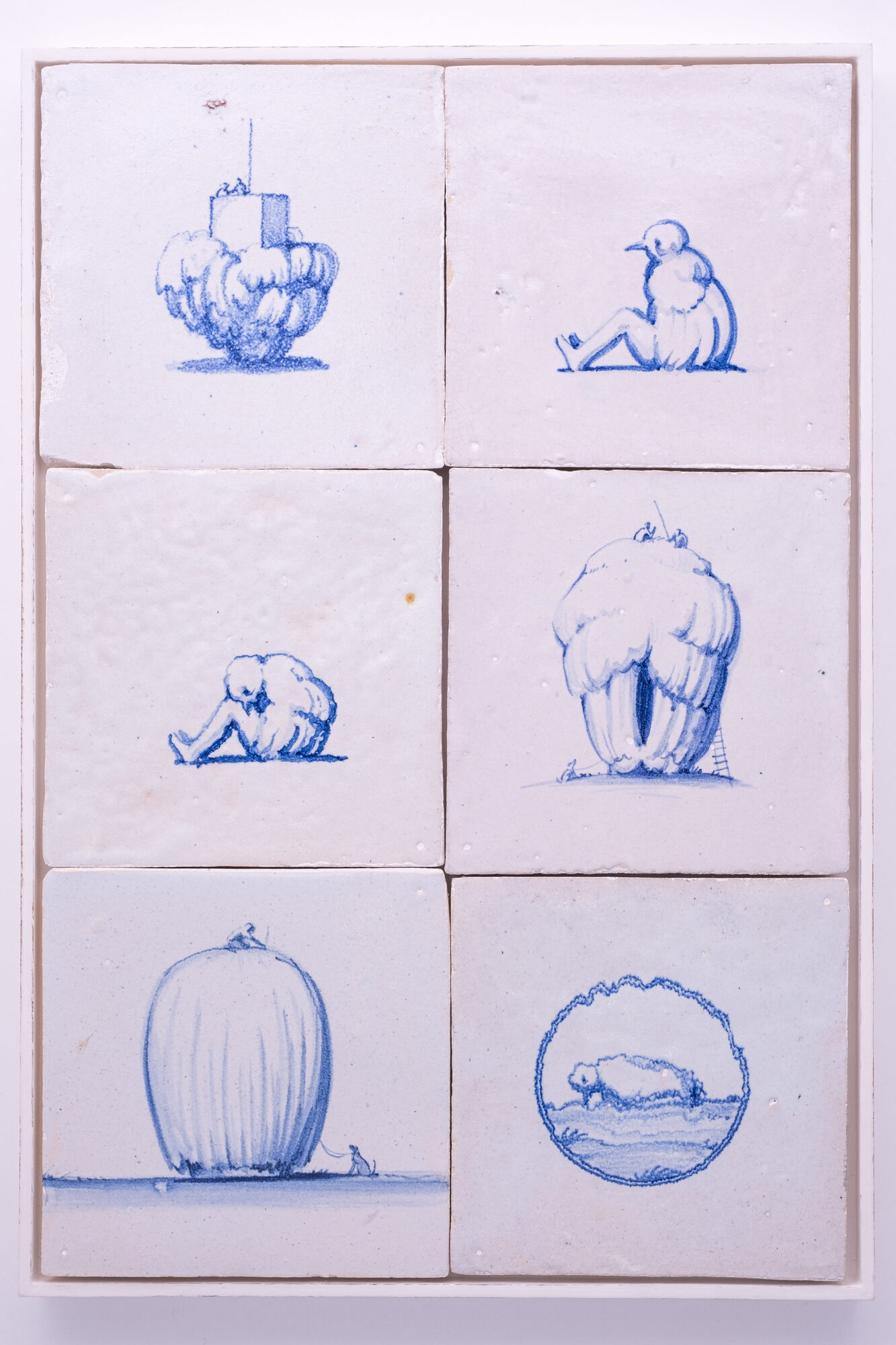 Tegeltableau 'Zonder titel', faience, Tinus Vermeersch, 2019