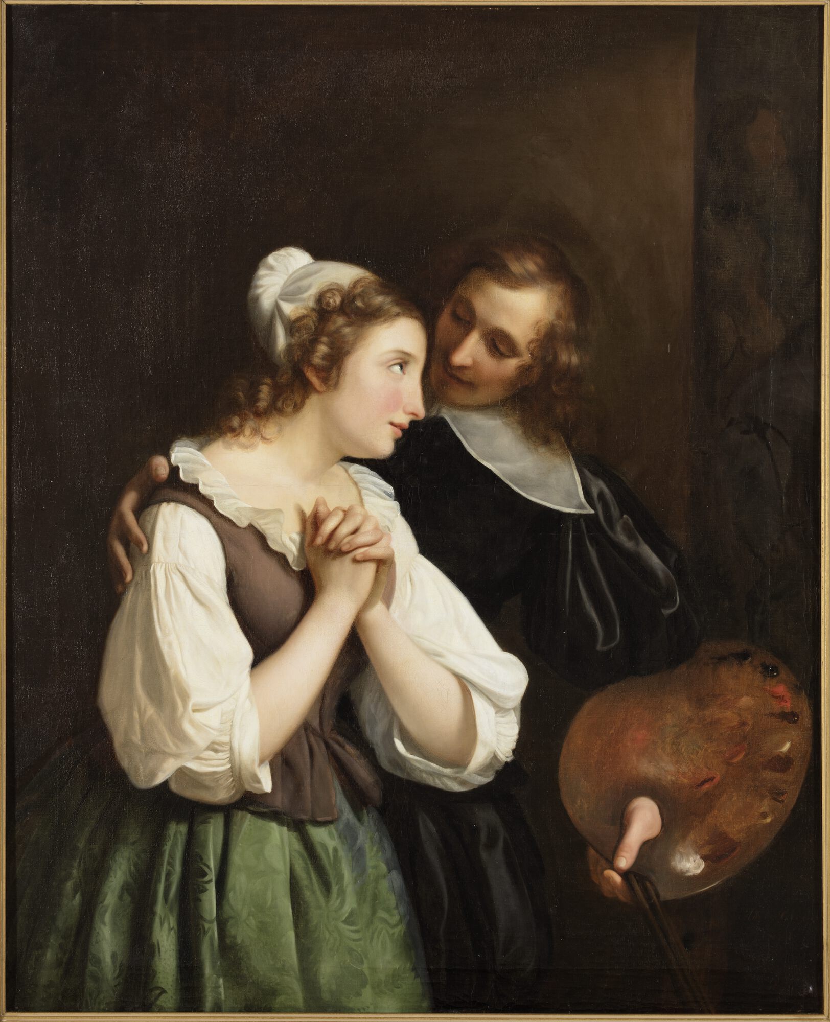 Van Dyck toont een Zaventemse schone zijn schilderij met de Sint-Maartenslegende