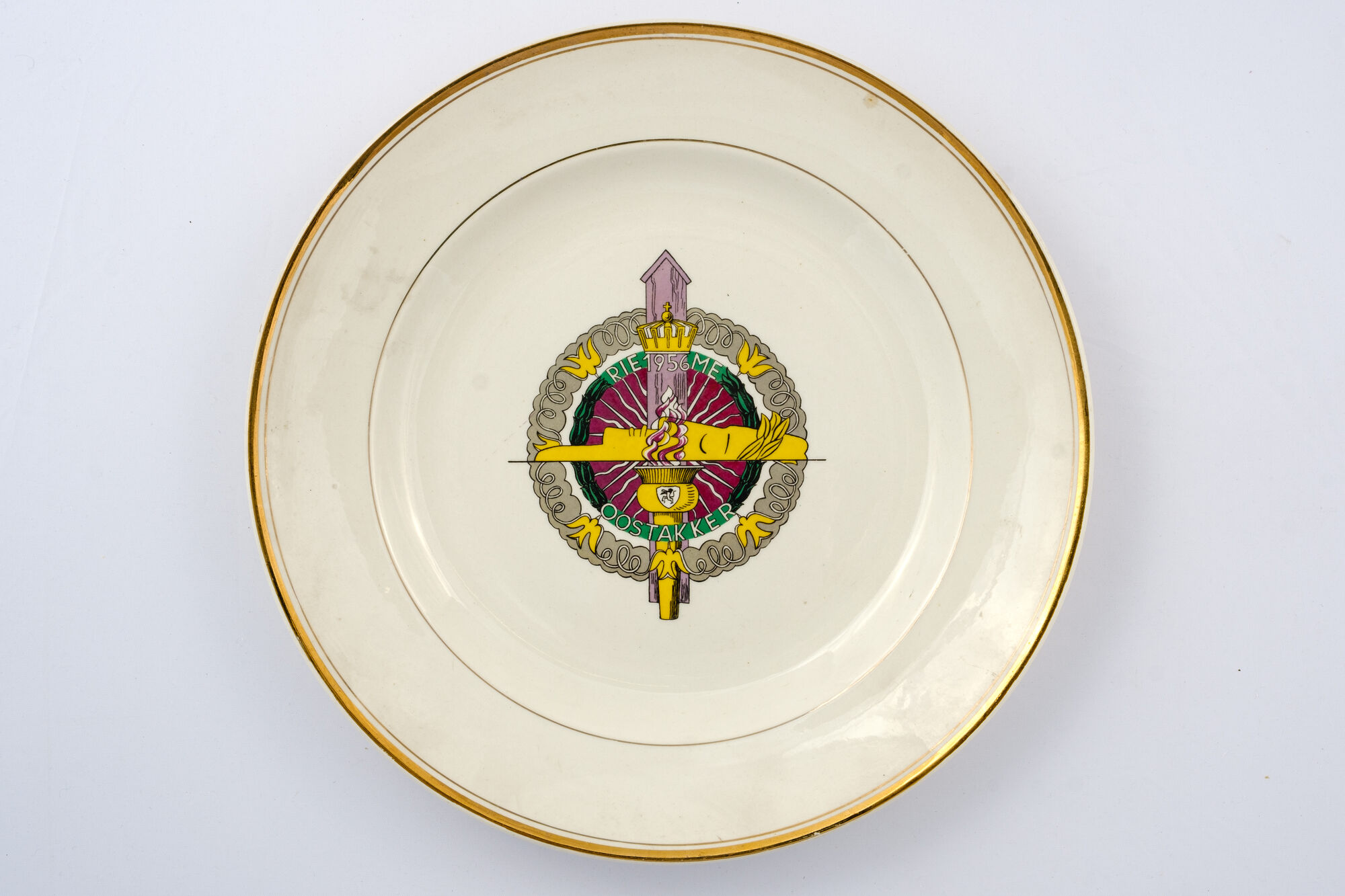 Bord, Boch frères, steengoed, La Louvière, 1956