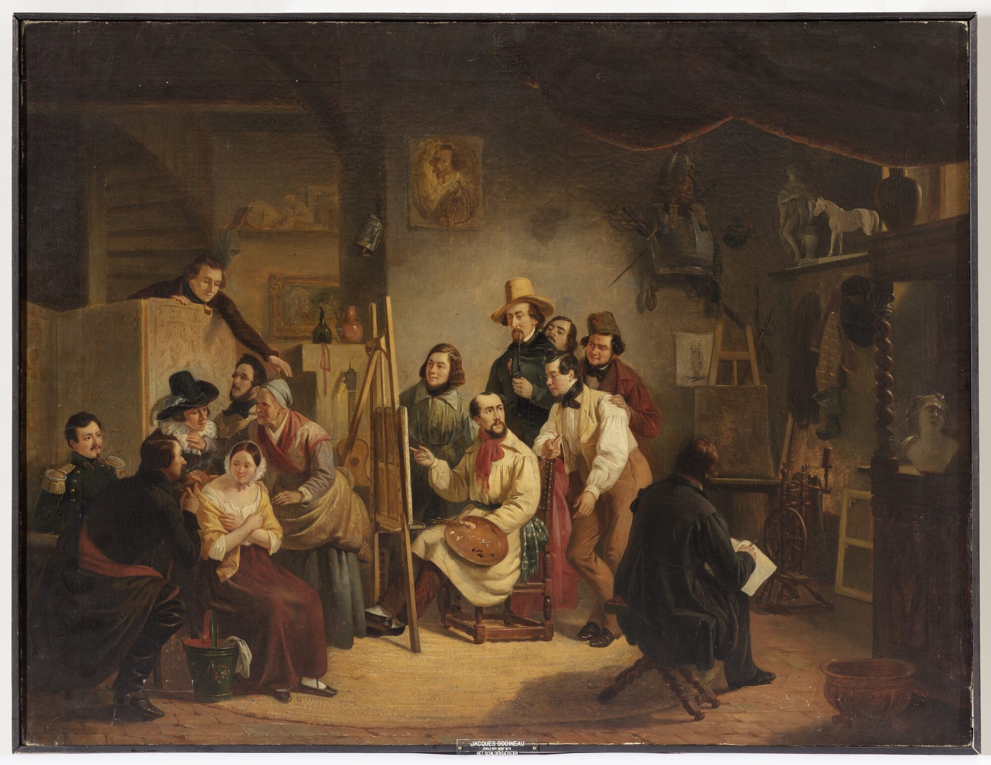Het schildersatelier, 1841