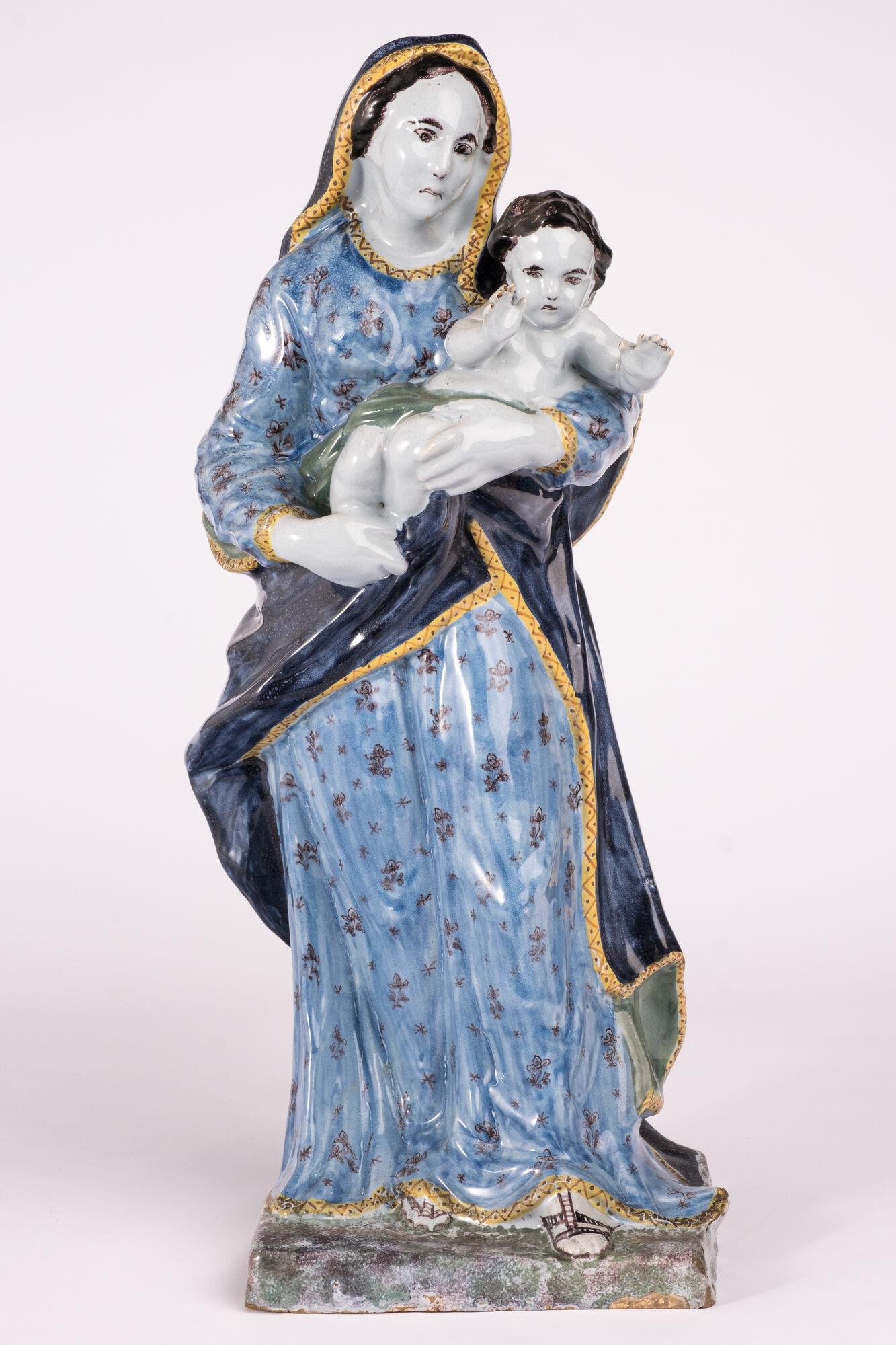 Maria met Jezus, Brusselse faience, 1783-1811